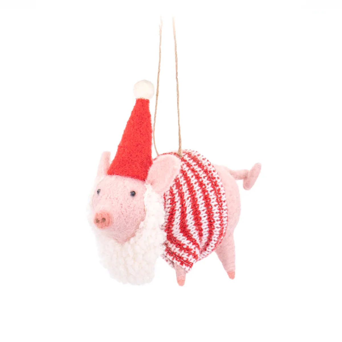 Discount Sass and Belle Festive Pig Felt Decoration