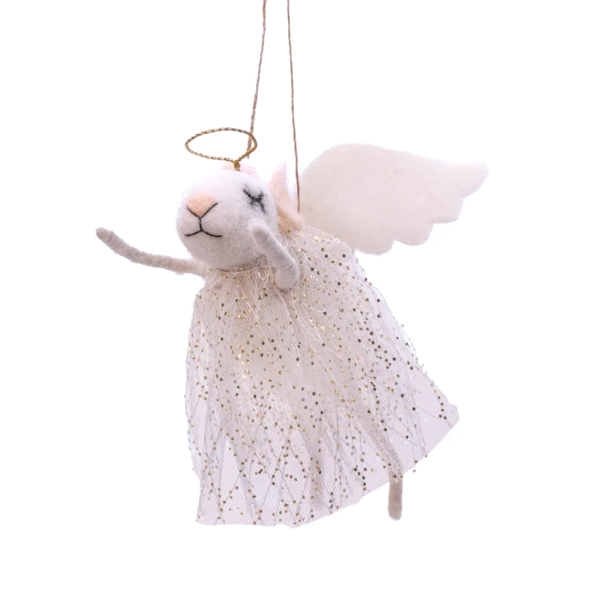New Sass and Belle Flying Angel Mouse Felt Decoration