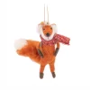 New Sass and Belle Fox with Duck in Backpack Felt Decoration