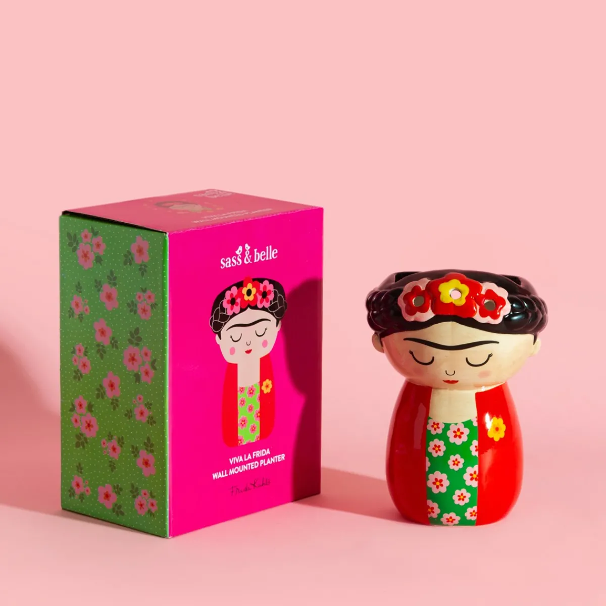 New Sass and Belle Frida Wall Mounted Planter Red
