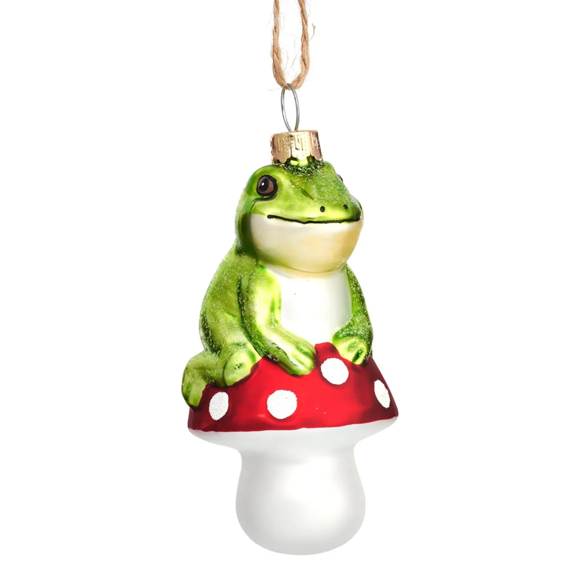Outlet Sass and Belle Frog on a Mushroom Shaped Bauble