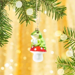Outlet Sass and Belle Frog on a Mushroom Shaped Bauble