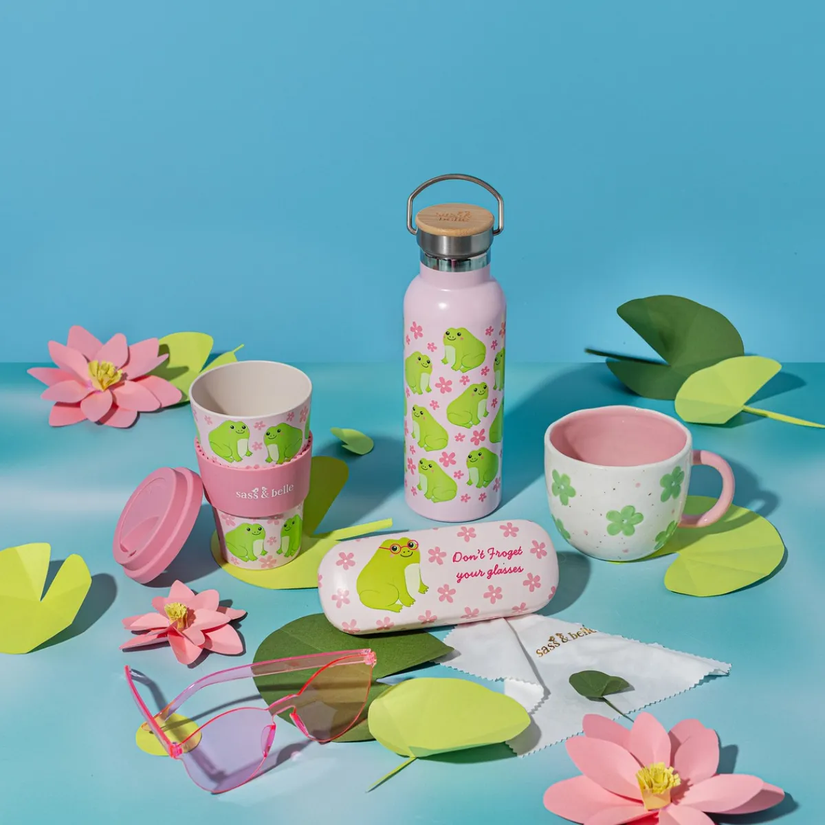 Online Sass and Belle Frog Travel Coffee Cup