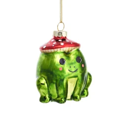 New Sass and Belle Frog with Mushroom Hat Bauble