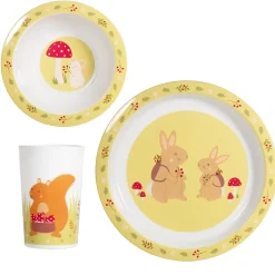 Hot Sass and Belle Garden Friends Kids Tableware Set