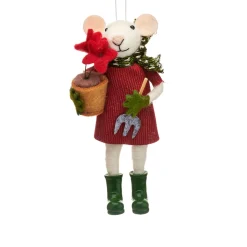 Online Sass and Belle Gardening Mouse Hanging Decoration