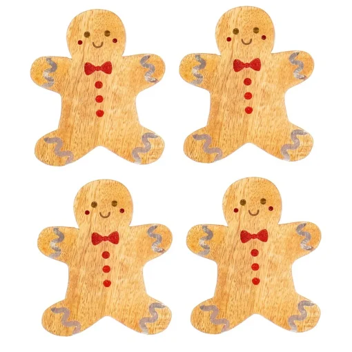 Outlet Sass and Belle Gingerbread Coaster - Set of 4