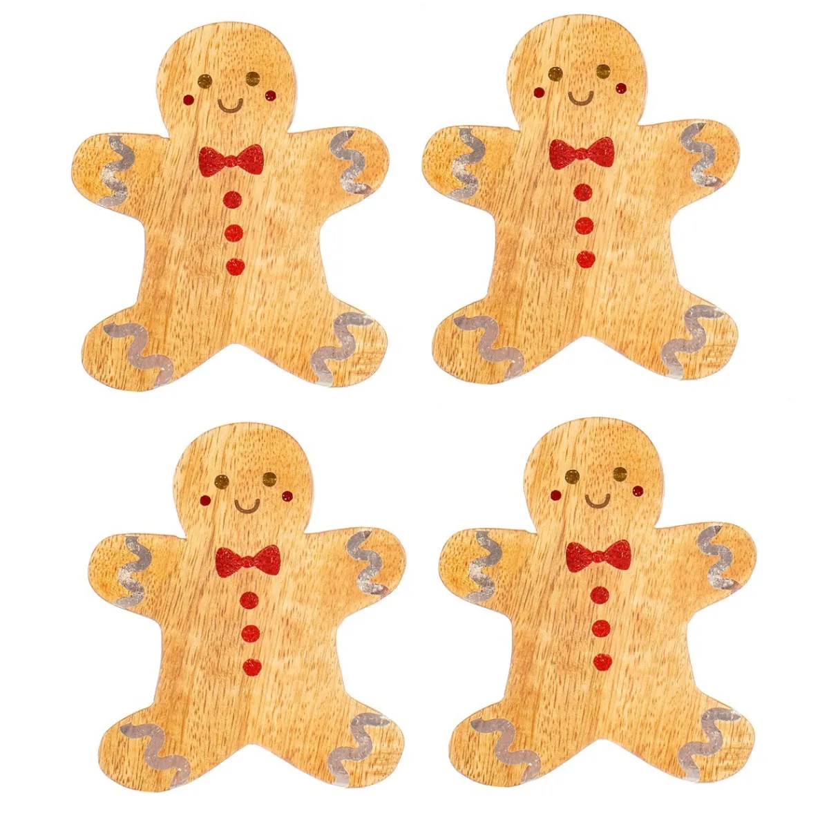 Outlet Sass and Belle Gingerbread Coaster - Set of 4