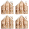 Sass and Belle Gingerbread House Wooden Coasters - Set of 4