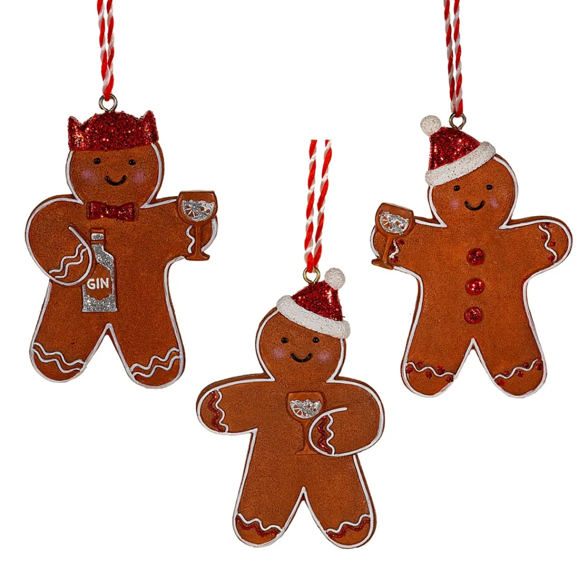 Outlet Sass and Belle Gin-gerbread Men Hanging Decorations -Set of 3