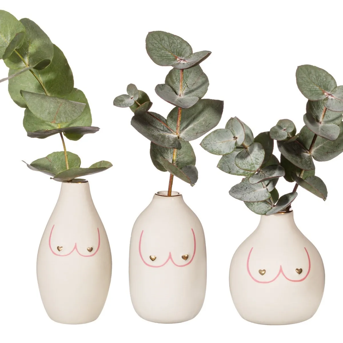 Clearance Sass and Belle Girl Power Boobies Vases - Set of 3