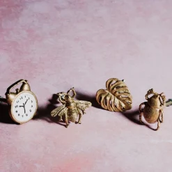 Clearance Sass and Belle Gold Cheese Plant Leaf Drawer Knob