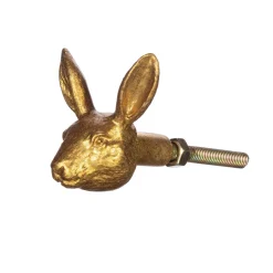 Online Sass and Belle Gold Rabbit Drawer Knob