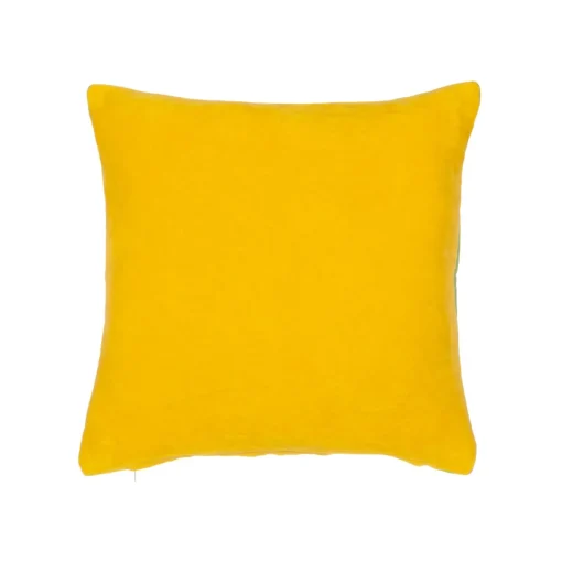 Best Sass and Belle Green & Yellow Two Tone Velvet Cushion Cover