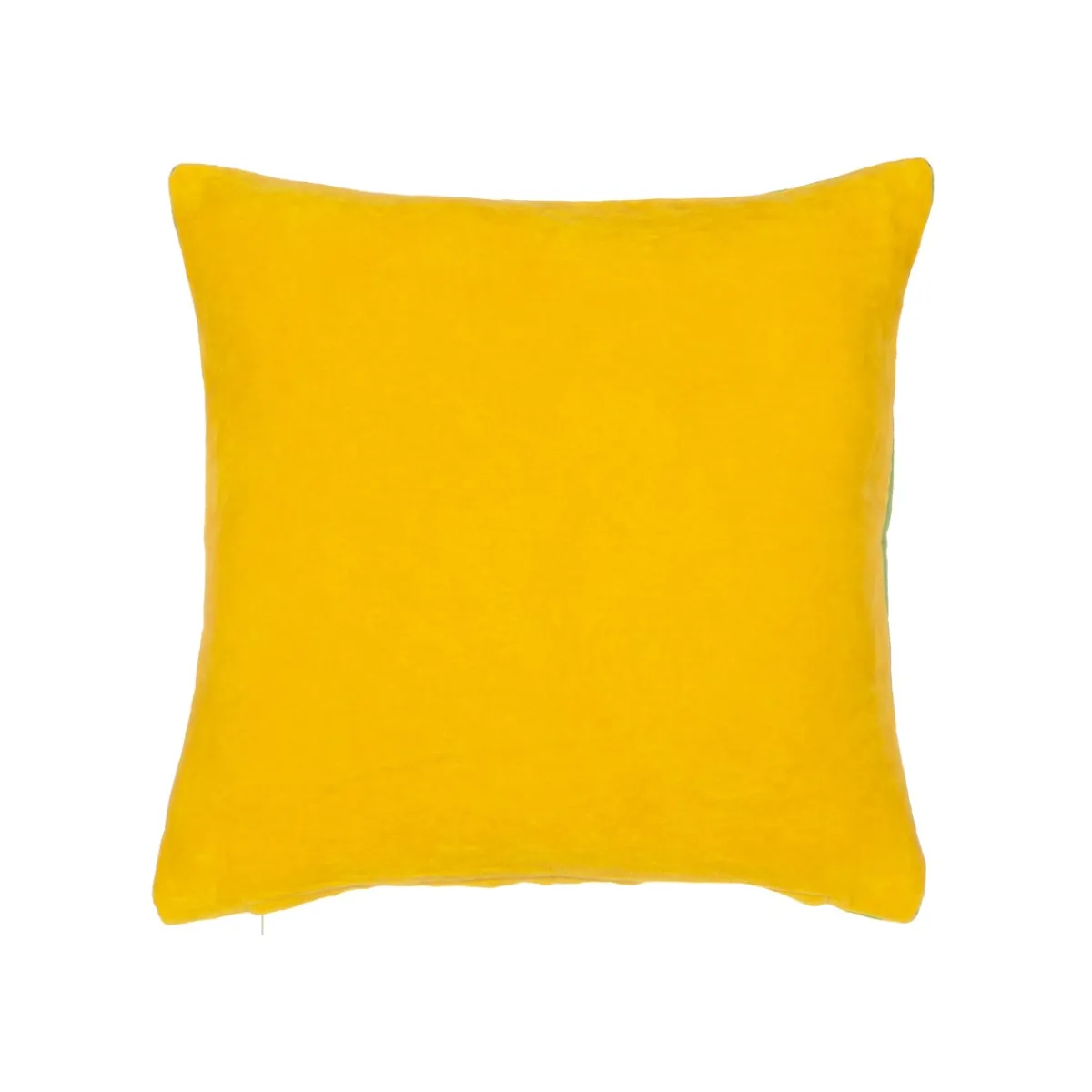 Best Sass and Belle Green & Yellow Two Tone Velvet Cushion Cover