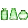 Sass and Belle Green Glass Bud Vases - Set Of 3