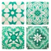Discount Sass and Belle Green Tile Coasters - Set of 4