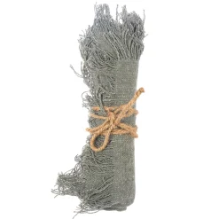 Best Sass and Belle Grey Stonewash Placemats with Fringed Edge - Set of 2