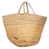 New Sass and Belle Grey Stripe Jute Storage Basket