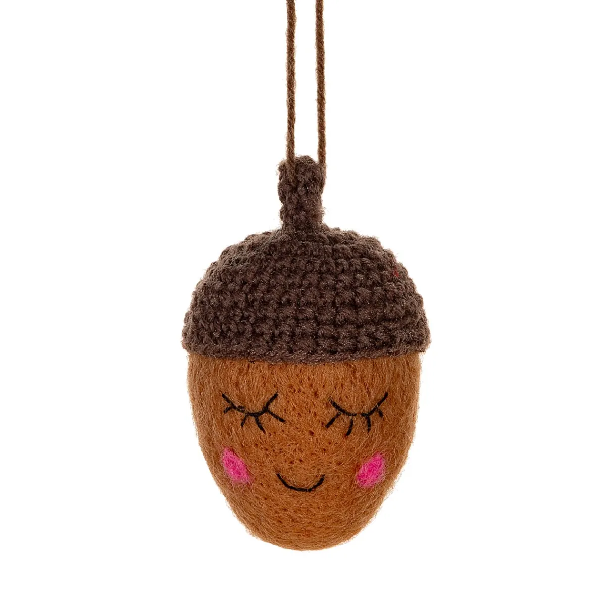 New Sass and Belle Happy Acorn Felt Hanging Decoration
