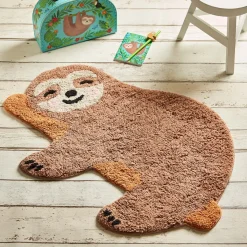 Clearance Sass and Belle Happy Sloth Chill Zone Brown Rug