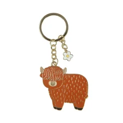 Sale Sass and Belle Highland Cow Enamel Keyring