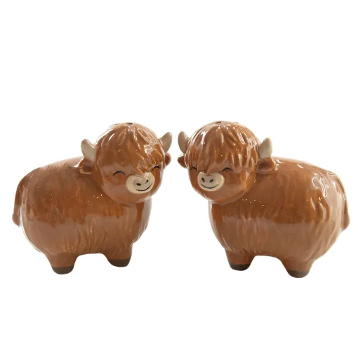 Sale Sass and Belle Highland Cow Salt & Pepper Shakers