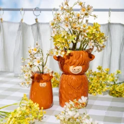 Outlet Sass and Belle Highland Cow Small Vase