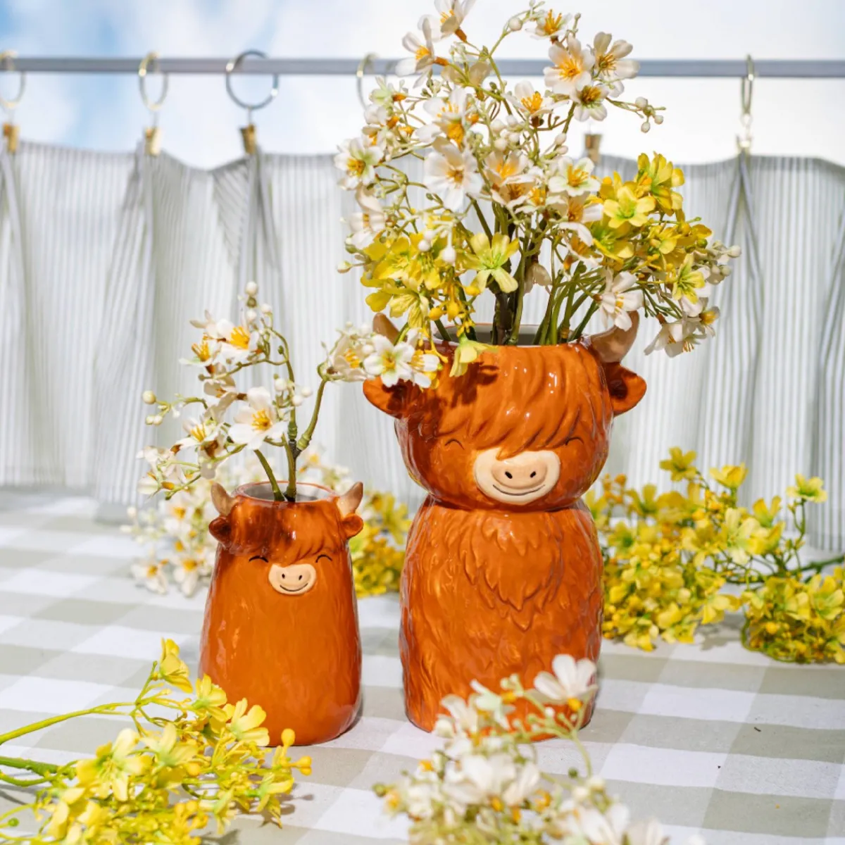 Outlet Sass and Belle Highland Cow Small Vase