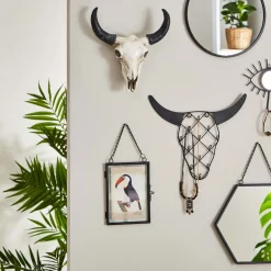 Discount Sass and Belle Jet Black Hexagon Mirror