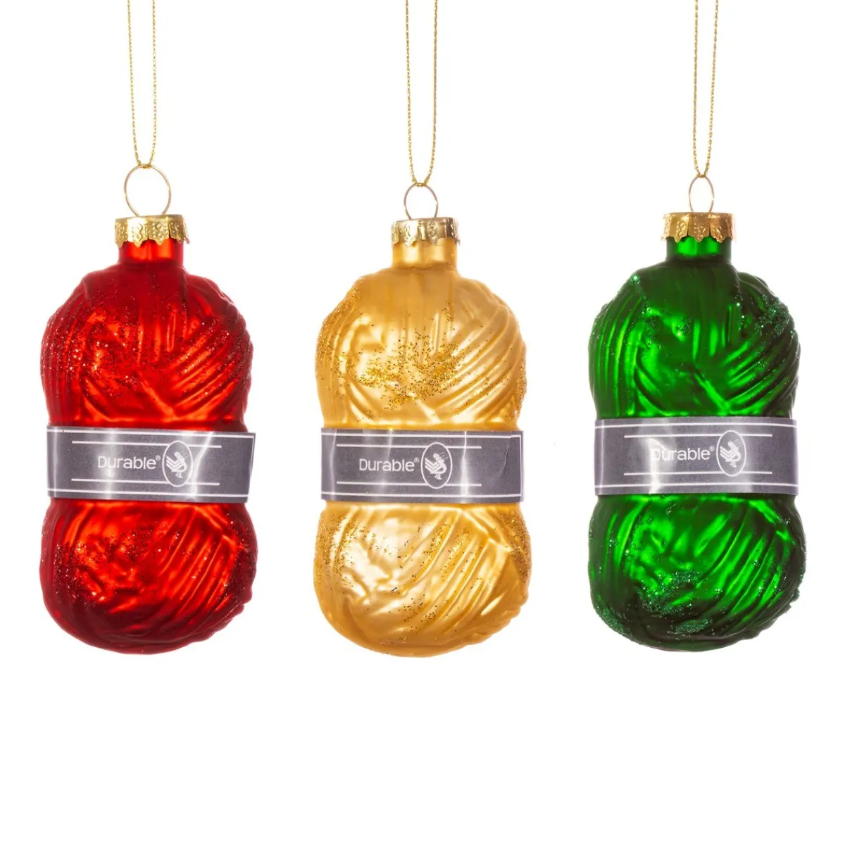 Discount Sass and Belle Knitting Wool Shaped Bauble - Set of 3