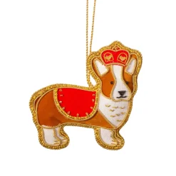 New Sass and Belle London Corgi Zari Embroidery Decoration