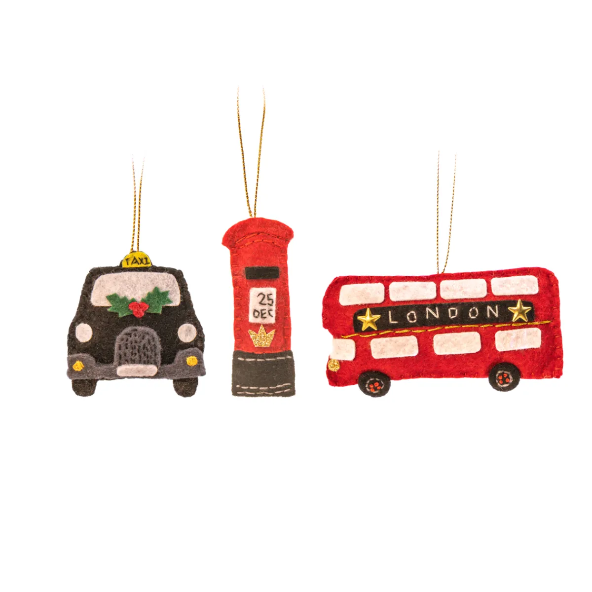Online Sass and Belle London Flat Felt Hanging Decorations - Set 3