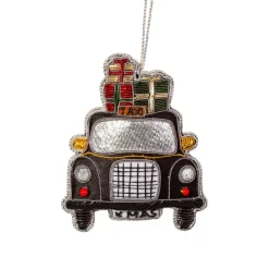 Hot Sass and Belle London Taxi Zari Embroidery Decoration Black