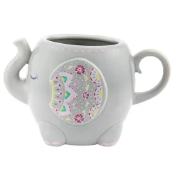 Best Sass and Belle Mandala Elephant Grey Mug