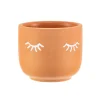 Hot Sass and Belle Mini Eyes Shut Terracotta Planter