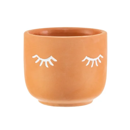 Hot Sass and Belle Mini Eyes Shut Terracotta Planter