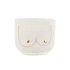 Hot Sass and Belle Mini Girl Power Boobies White Planter