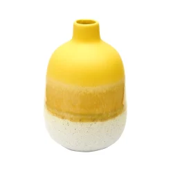 Hot Sass and Belle Mojave Glaze Yellow Vase