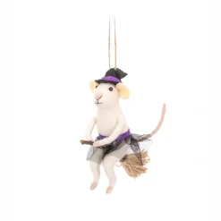 Hot Sass and Belle Mouse on a Broomstick