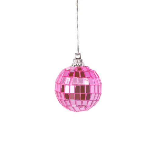 Clearance Sass and Belle Multicoloured Mirror Ball Bauble - Set of 6