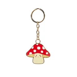 Sass and Belle Mushroom Enamel Keyring