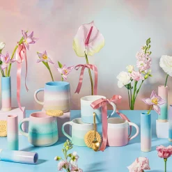 Clearance Sass and Belle Pastel Ombre Mug Pink & Green