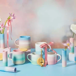 Clearance Sass and Belle Pastel Ombre Mug Pink & Green