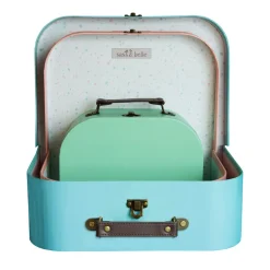 Sass and Belle Pastel Retro Suitcases - Set of 3