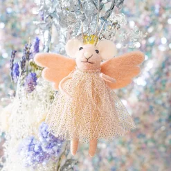 Outlet Sass and Belle Pink Princess Fairy Mouse Hanging Decoration