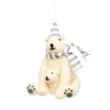 Sass and Belle Polar Bear With Baby Felt Decoration