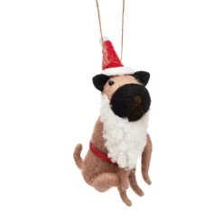 Sale Sass and Belle Pug Santa Hanging Decoration