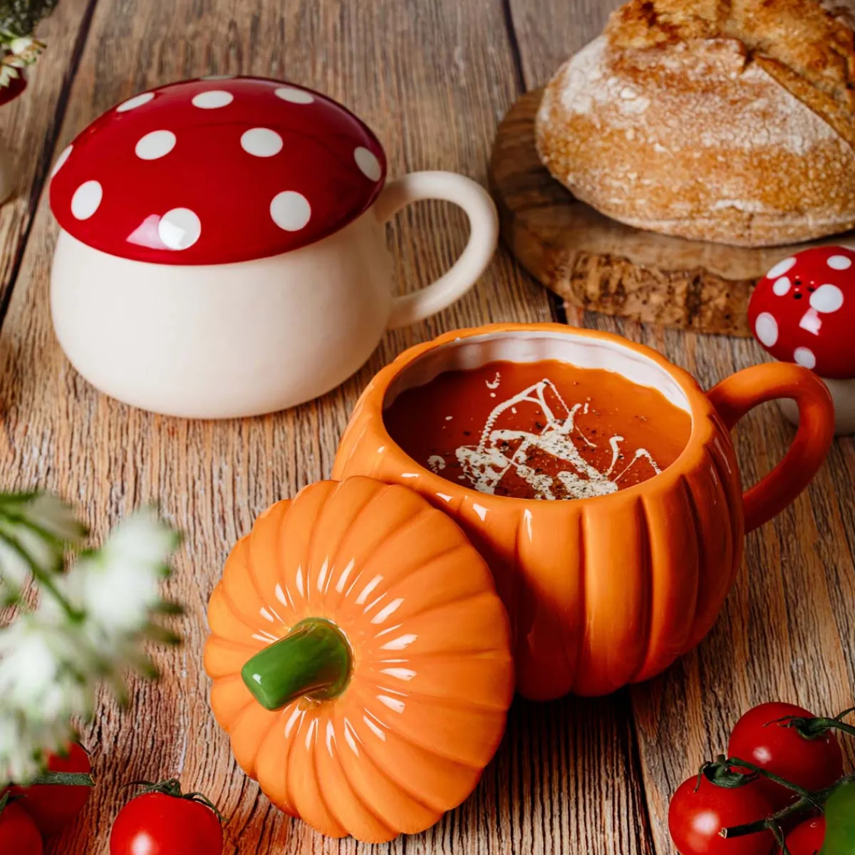 Online Sass and Belle Pumpkin Soup Bowl with Lid