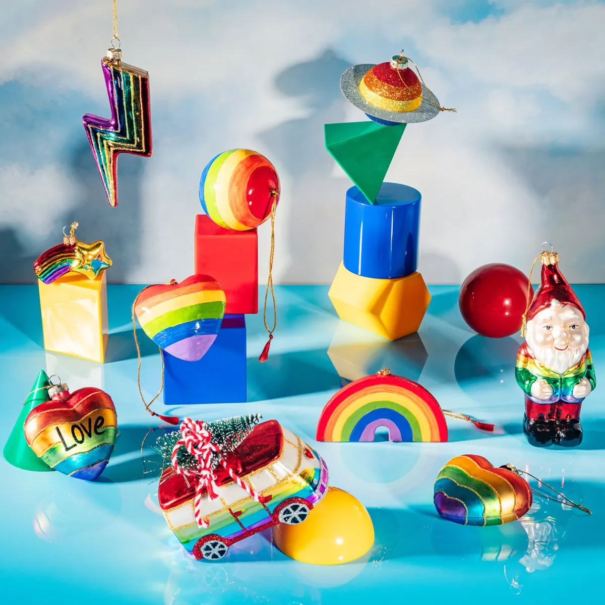 Best Sass and Belle Rainbow Heart Shaped Bauble